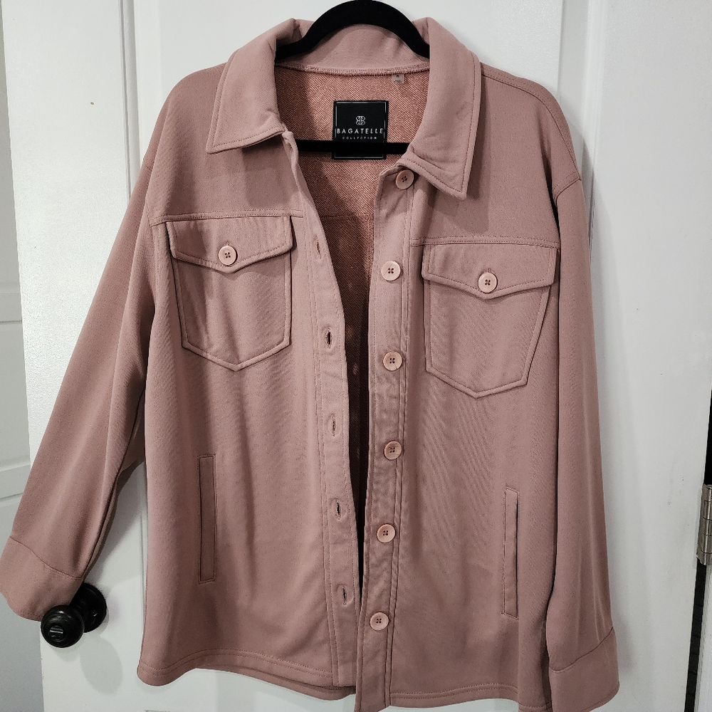 Bagatelle Shacket Knit Button Up